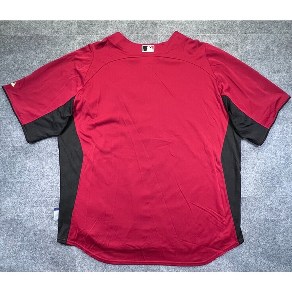 Majestic Arizona Diamondbacks Jersey Mens 2XL Red Button Up Authentic Collection - Picture 2 of 13